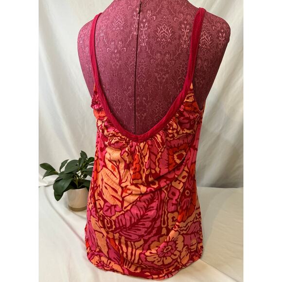 Vintage Free People Y2K Boho Swing Tank Tunic Palm Tree Tag Large - Picture 2 of 5